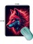 Sonictouch Kırmızı Neon Kurt Pürüzsüz Yüzey Kaymaz Taban Dikişsiz Kenar Gamer Oyuncu Mouse Pad 19X23CM 2