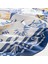 Pera Dijital Baskılı Pamuk Pamuk İpek Pareo 140x140 Cm Mavi - Beyaz 3
