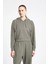 Kadın Fermuarlı Kapüşonlu Sweatshirt 24N-2103 1