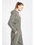 Kadın Fermuarlı Kapüşonlu Sweatshirt 24N-2103 3