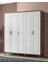 Ücretsiz Montaj - %100 MDF Sport 5 Kapaklı Atlantik Çam Beyaz Gardırop - MDF Dolap - Elbise Dolabı 1