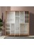 Ücretsiz Montaj - %100 MDF Sport 5 Kapaklı Atlantik Çam Beyaz Gardırop - MDF Dolap - Elbise Dolabı 4
