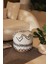 Bliss Siyah Etnik Desenli Krem Puf 45 x H 42 cm 4281 1