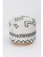 Bliss Siyah Etnik Desenli Krem Puf 45 x H 42 cm 4281 3