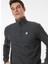 Antrasit Melanj Erkek Fermuarlı Yaka Relaxed Düz Sweatshirt D4WM-SWT3930 1