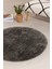 Douro Shaggy Banyo Paspası Füme Kaydırmaz Taban Daire 100 x 100 cm 1