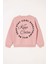 Yazı Baskılı Toz Pembe Renk Kız Çocuk Sweat 2