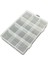 3 Adet - 12 Bölmeli Kolye, Yüzük, Takı Düzenleyici Organizer Plastik Şeffaf Kutu 13 x 19 x 3.5 cm 3