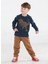 Kahve Yazılı Dino Jogger Pantolon + Tshirt Takım 5