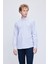 Mavi Comfort Fit Çizgili Pamuklu Düğmeli Yaka Uzun Kollu Casual Gömlek 1