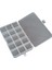 3 Adet - 15 Bölmeli Kolye, Yüzük, Takı Düzenleyici Organizer Plastik Şeffaf Kutu 10 x 17 x 2 cm 2