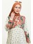Çiçek Desenli Elbise 4093-04 Kiremit 4
