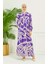 Geometrik Desen Elbise 4106-02 Lila 1