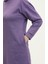 Kapüşonlu Spor Tunik 3007-36 Koyu Lila 4
