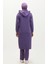 Kapüşonlu Spor Tunik 3007-36 Koyu Lila 5