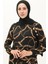 Zincir Desen Elbise 1707-01 Siyah 3