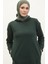 Kapüşonlu Spor Tunik 3007-35 Nefti Yeşil 3