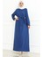 Kuşaklı Spor Elbise 3028-07 Indigo 2