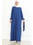 Kuşaklı Spor Elbise 3028-07 Indigo 5