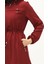 Kapüşonlu Beli Büzgülü Ferace 61346-04 Bordo 4