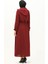 Kapüşonlu Beli Büzgülü Ferace 61346-04 Bordo 5