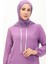 Aerobin Kumaş Garnili Tunik Pantolon Ikili Takım 1003-06 Lila 3