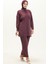 Cep Detaylı Tunik Pantolon Ikili Takım 5556-01 Mürdüm 2