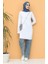 Düz Spor Tunik 6016-02 Beyaz 1