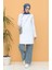 Düz Spor Tunik 6016-02 Beyaz 2