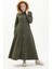 Kapüşonlu Kaşe Kaban 712010-04 Haki Yeşil 1
