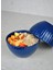 Bowl Kasesi Kahvaltılık Kase Stonware Meyve Salata Yemek Kasesi 14CM-1 Adet Mavi 3