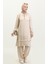 Düğme Detaylı Tunik Pantolon Ikili Takım 11302-05 Krem 1