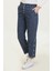 Düğmeli Mom Jean Kot Pantolon 3100131-02 Lacivert 2