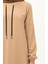 Aerobin Kumaş Garnili Tunik Pantolon Ikili Takım 1003-07 Vizon 4