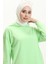 Kapüşonlu Spor Tunik 3007-26 Açık Yeşil 3