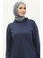 Kapüşonlu Spor Tunik 3007-31 Açık Indigo 3