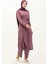 Yırtmaçlı Tunik Pantolon Ikili Takım 0664-04 Koyu Lila 2