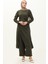 Yırtmaçlı Tunik Pantolon Ikili Takım 0664-07 Haki 2