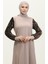 Payetli Abiye Elbise 0305-06 Bej 3