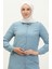 Düğmeli Tunik 6111-04 Indigo 2