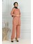 Püskül Detaylı Tunik Pantolon Ikili Takım 20042-08 Somon 1