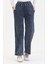 Beli Lastikli Kot Pantolon 1793H-01 Mavi 1