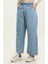 Paçası Düğmeli Bol Paça Kot Pantolon 30051-01 Buz Mavisi 2