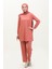 Bürümcük Kumaş Tunik Pantolon Ikili Takım 20011-01 Gül Kurusu 2
