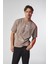 Bej Düşünen Adam Baskılı Oversize Tshirt 6
