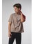 Bej Düşünen Adam Baskılı Oversize Tshirt 7