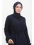 Bürümcük Kumaş Yandan Bağlamalı Elbise 1033-03 Lacivert 3