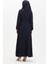 Bürümcük Kumaş Yandan Bağlamalı Elbise 1033-03 Lacivert 5