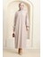 Bürümcük Kumaş Elbise Ferace 1023-03 Taş 1