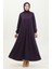 Fermuarlı Double Mevlana Ferace 2029-04 Mor 1